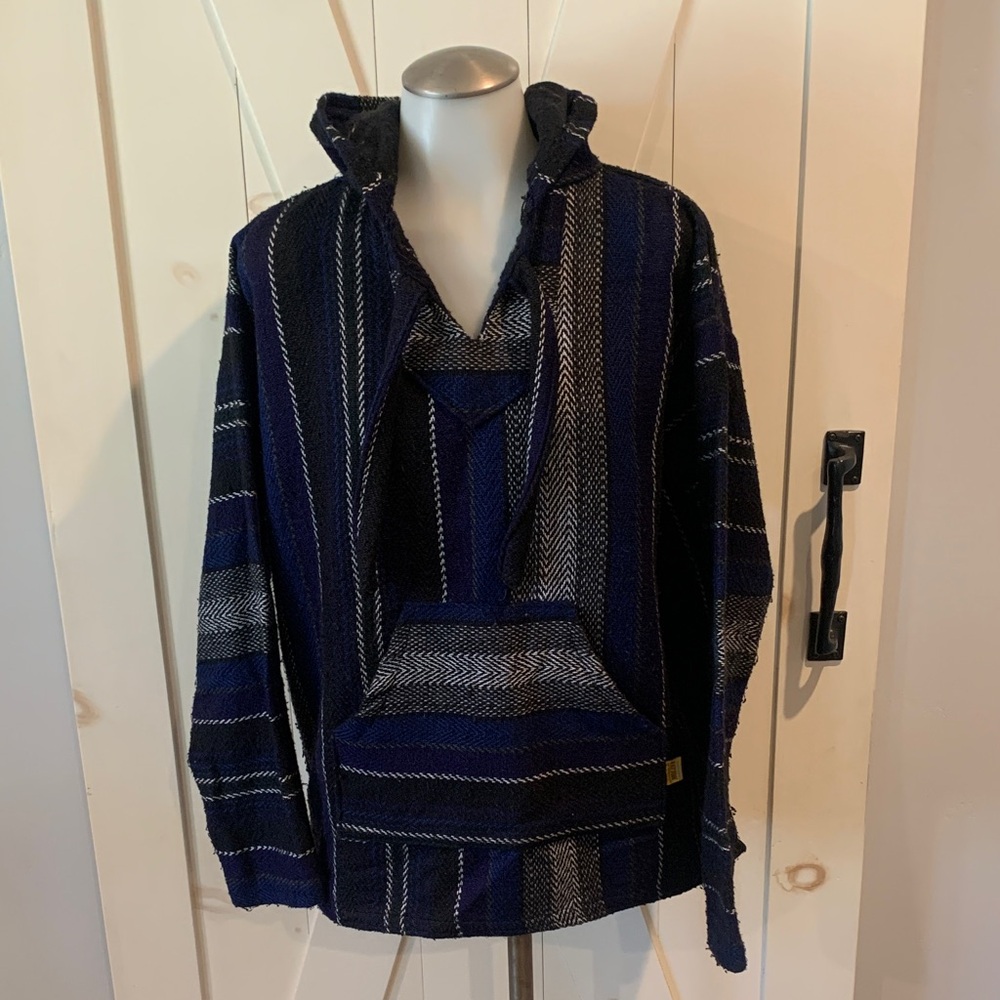 Molina Artisan Hoodie in Blue and Black